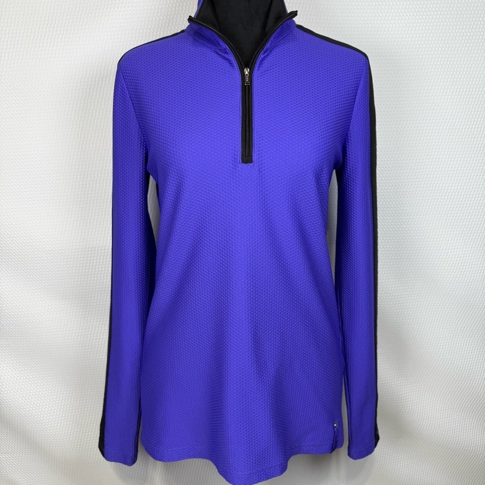 Ralph Lauren Active 1/4 Zip Pullover Purple Medium Waffle Knit